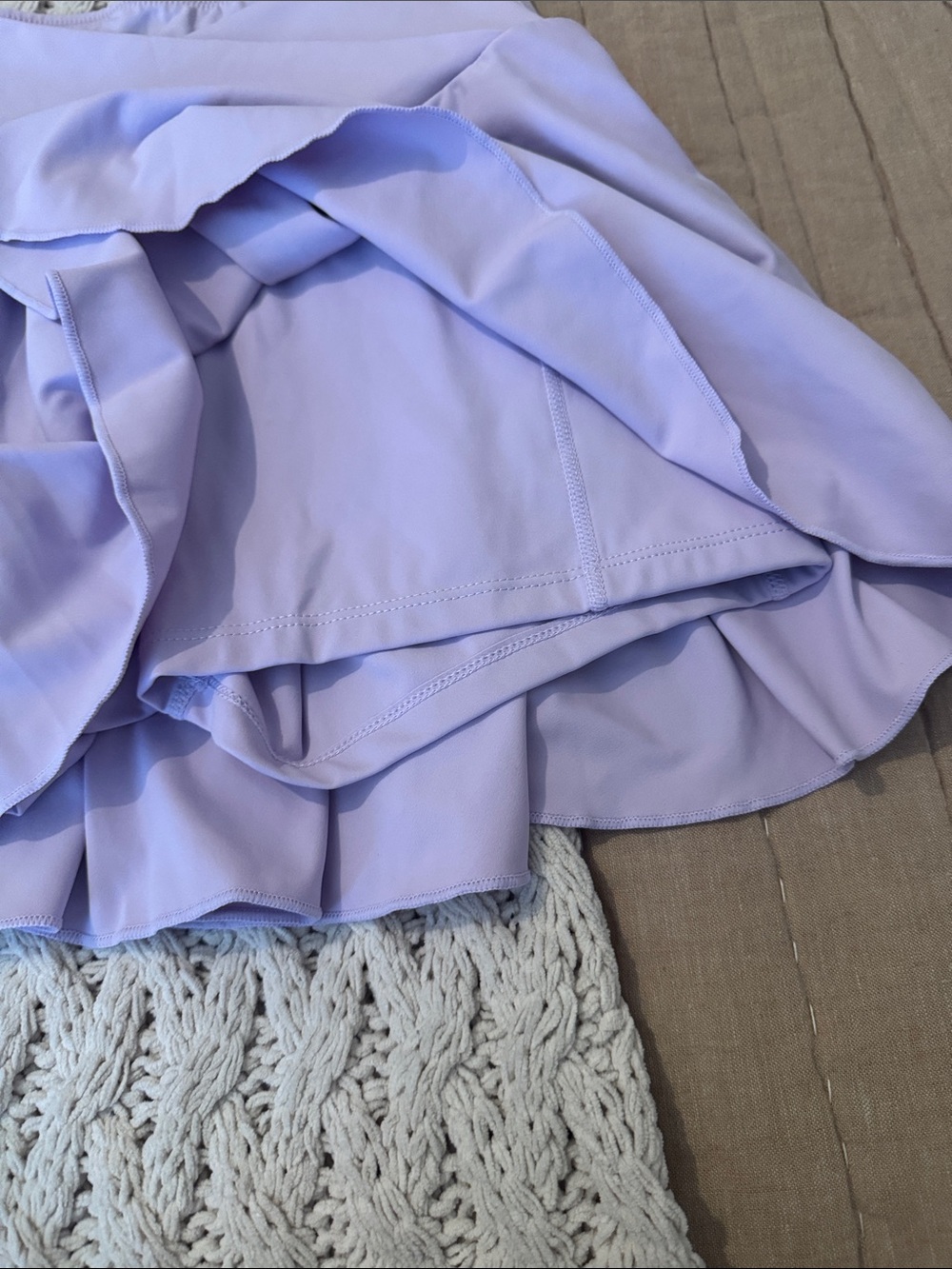 NWOT HALARA Pastel Lilac Crossover Athletic Skirt - Picture 2 of 5